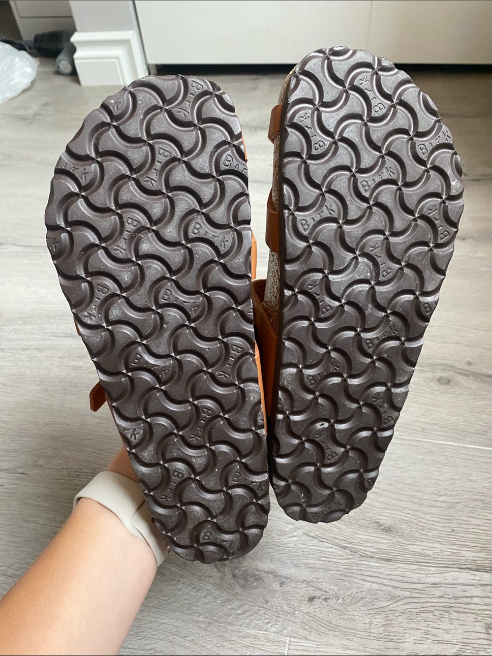 Birkenstock Women’s Tan Brown Two-Strap Sandals - Picture 3 of 4